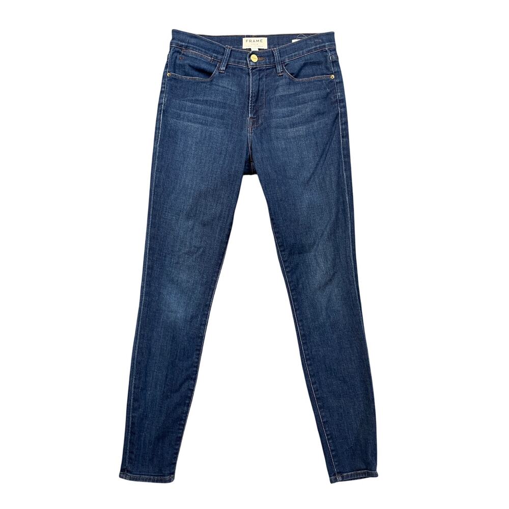 Frame Jeans Womens 27 Denim Harper Le High Skinny Whiskered Stretch Blend Pocket